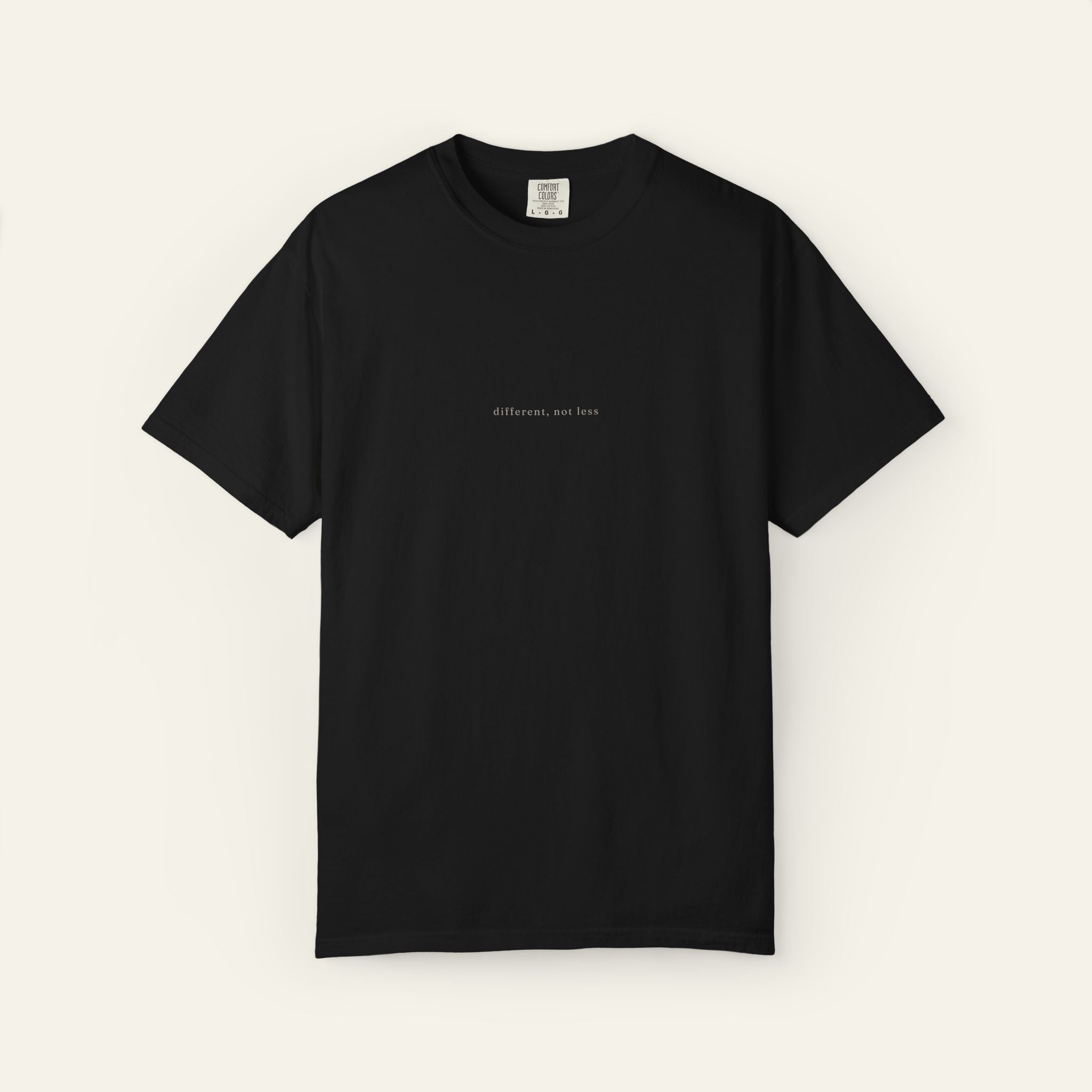 Different Not Less Text T-Shirt